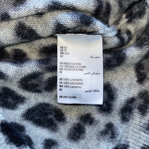 Charter Club Cashmere Leopard Print Size extra Small - Picture 11 of 13